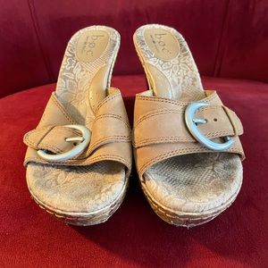 b.o.c single strap wedges with a buckle